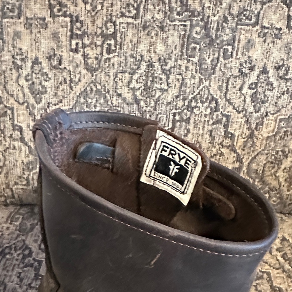 Frye Dark Brown Leather Boots - Picture 2 of 9